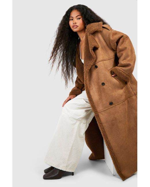 Faux suede top duster jacket