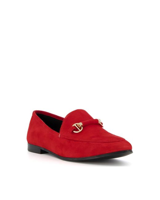 Dune Red 'guiltt 2' Suede Loafers