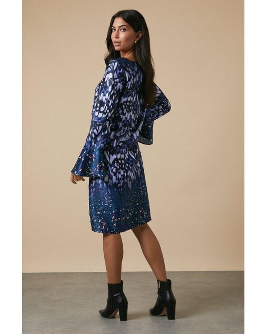 Wallis Tall Border Leopard Butterfly Shift Dress in Blue Lyst UK