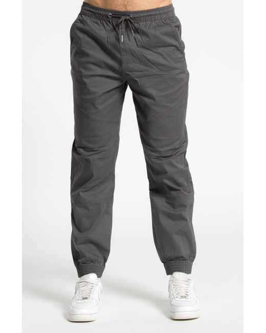 Tokyo Laundry Gray Cotton Cuffed Trouser for men