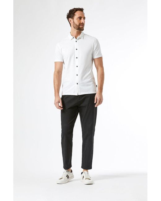 Burton Black Tapered Fit Chinos for men