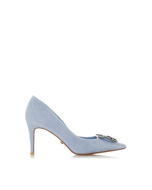 Dune Blue 'betti' Suede Court Shoes