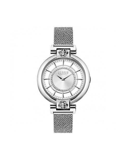 Versus  White Silver Lake Stainless Steel Fashion Analogue Quartz Watch - Vsp1h0521