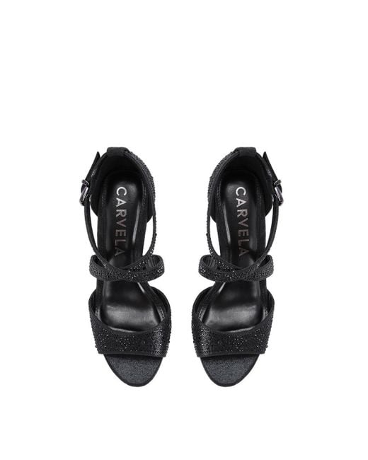 Carvela Kurt Geiger White 'kross Sandal Jewel' Fabric Heels