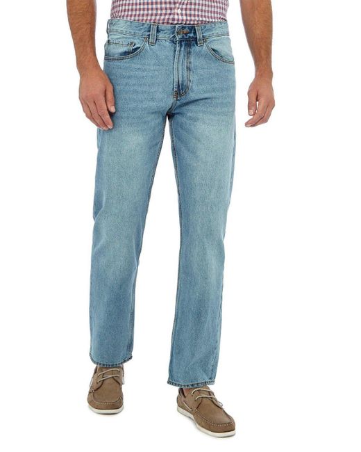 MAINE Blue Straight Jeans for men