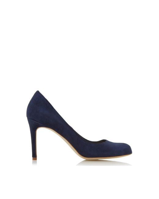 Dune Blue 'Aggi' Suede Court Shoes
