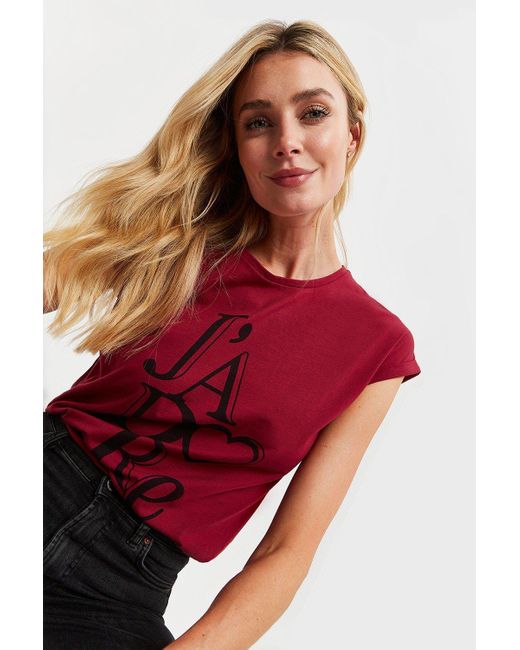 Dorothy Perkins Red Tall Berry Slogan Tee