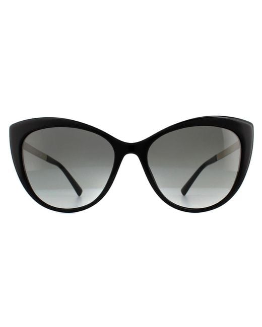 Versace Cat Eye Black Gold Grey Gradient Sunglasses