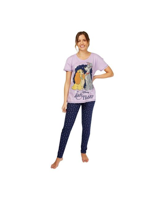 Disney Ladies Lady And The Tramp Pyjamas in Blue Lyst UK