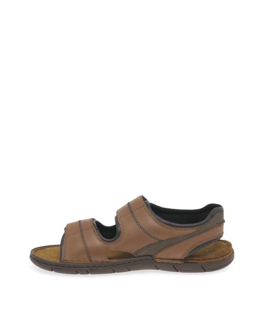 Josef Seibel Brown 'paul' Casual Leather Sandals for men