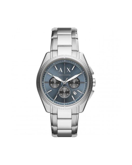 Armani Exchange Blue Stainless Steel Fashion Analogue Quartz Watch - Ax2850 for men