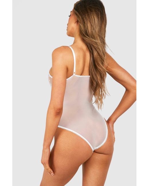 Boohoo White Ditsy Flower One Piece