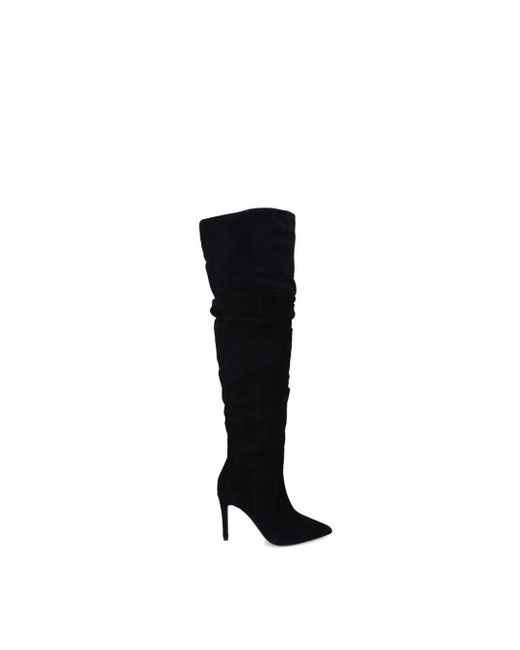 Carvela Kurt Geiger Black 'spicy Slouch' Leather Boots
