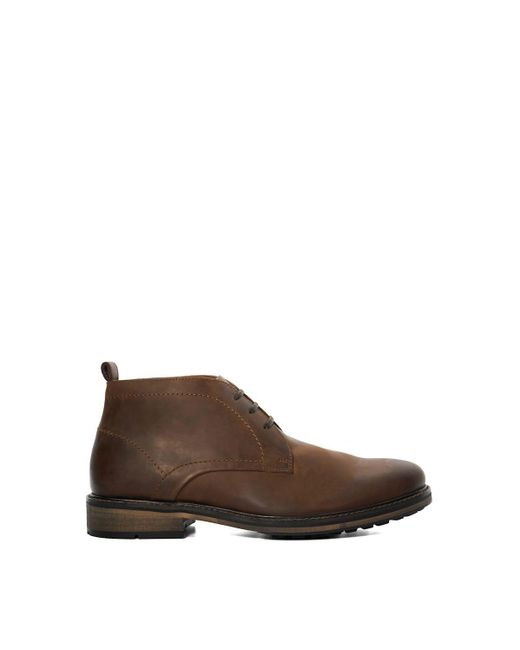 Dune Brown 'charleys' Leather Chukka Boots for men