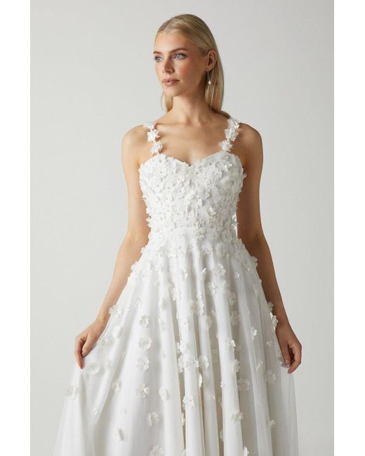 Coast White Blossom Floral Full Skirted Wedding Dress