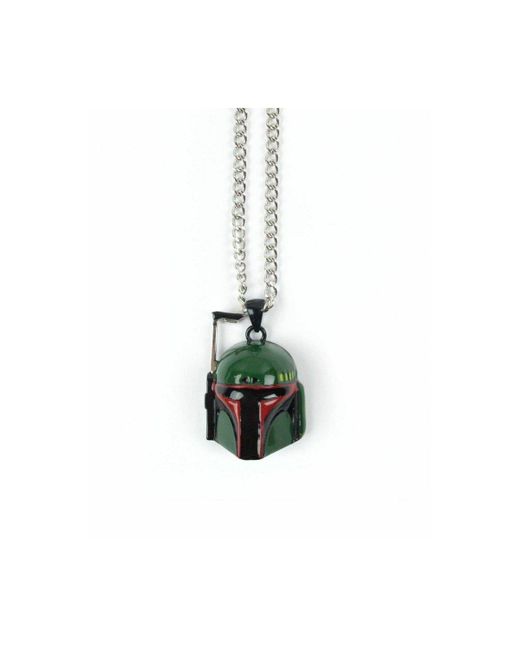 Star Wars White 3d Boba Fett Necklace & Pendant