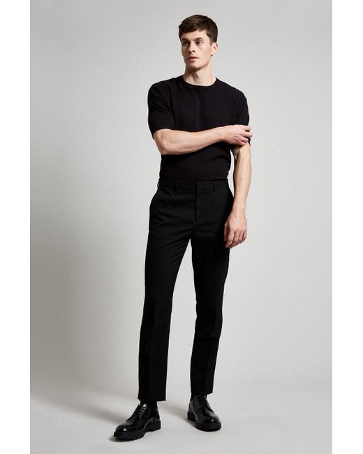Burton Slim Fit Black Stretch Essential Trouser for men
