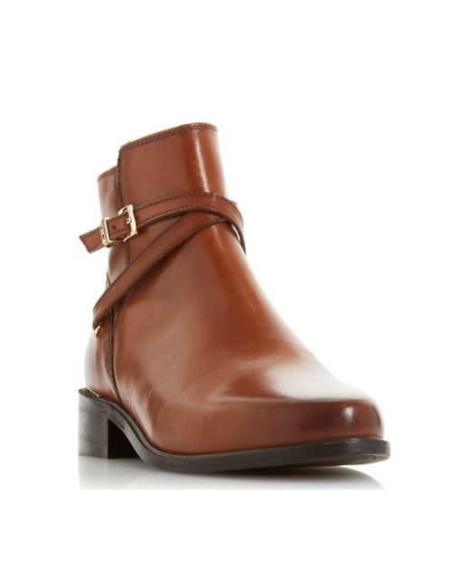 Dune Brown 'peper' Leather Ankle Boots