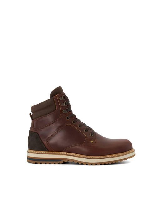 Dune Brown 'callen' Leather Casual Boots for men