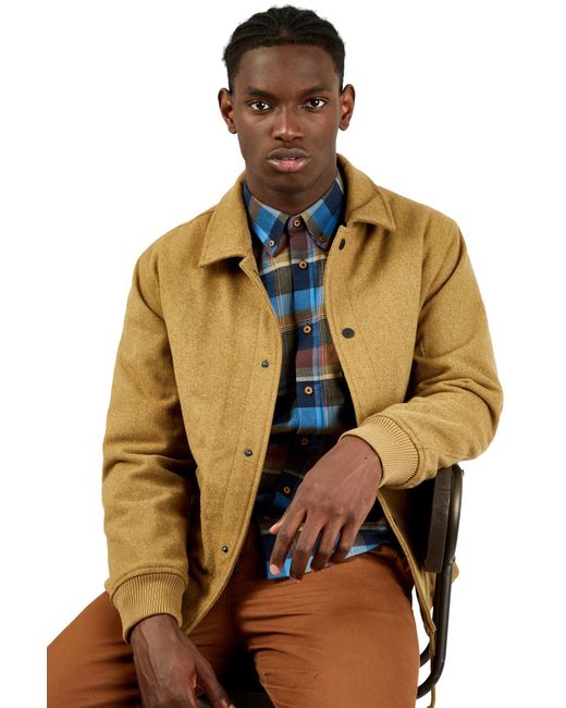 Ben Sherman Natural Wool-blend Coach Jacket for men