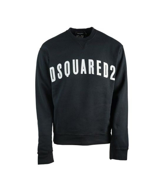 DSquared² Large Logo New Dan Fit Black Sweatshirt for men
