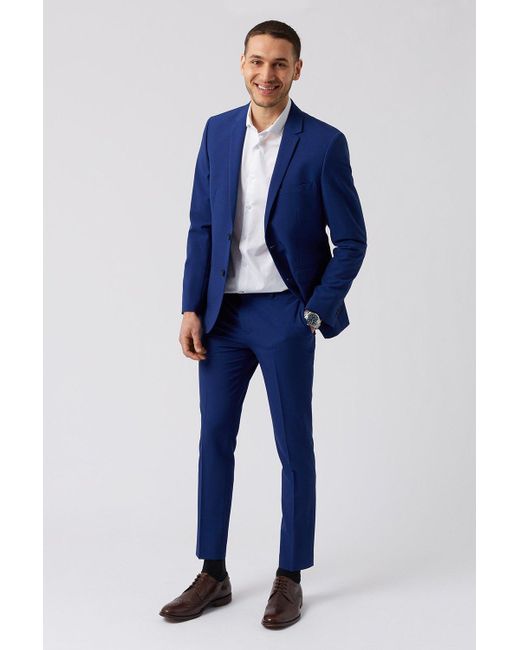 Burton Blue Super Skinny Cobalt Suit Jacket for men