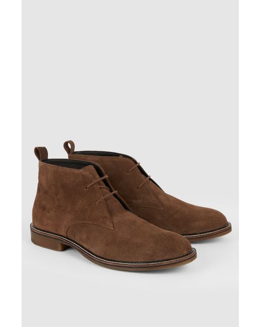 Mantaray Brown Heritage Casual Suede Chukka Boot for men