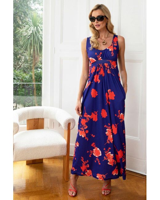 Long empire best sale waist maxi dress
