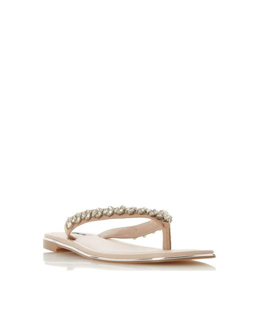 Dune Pink 'newbey' Leather Sandals