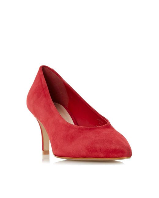 Dune Red 'amorrell' Suede Court Shoes