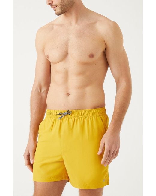 Mantaray Yellow Quick Dry Plain Swimshort for men