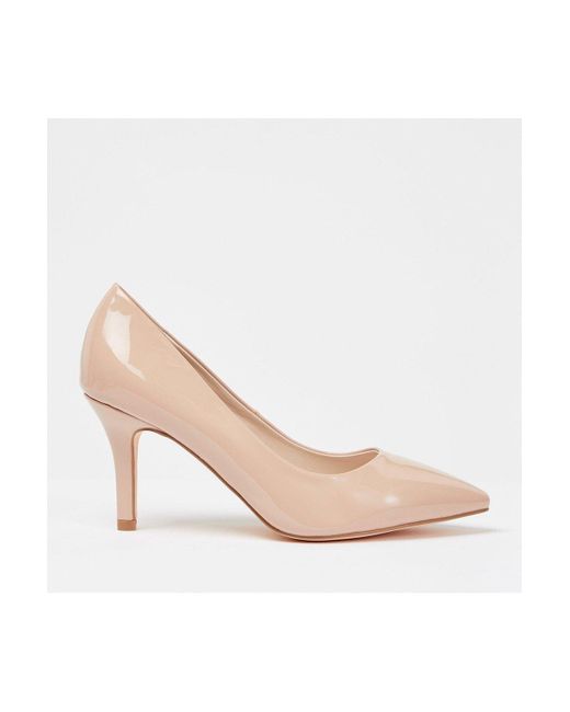 Faith White Chariot Wide Fit Court Shoe