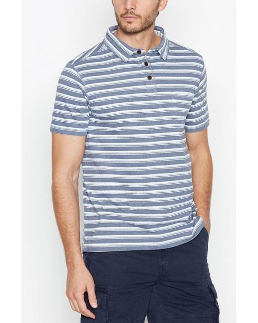 Mantaray Blue Stripe Polo Shirt for men