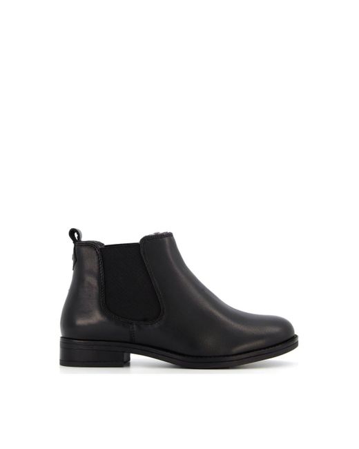 Dune Black 'prompted 2' Leather Chelsea Boots
