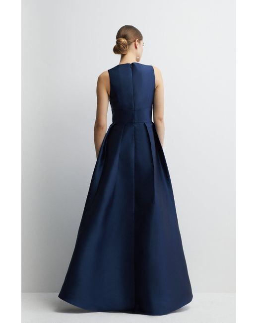 Coast Petite Plunge Waterfall Bridesmaids Maxi Dress in Blue Lyst UK