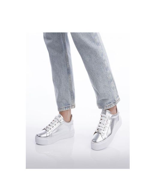 Moda In Pelle White 'arabeller' Leather Casual Trainers