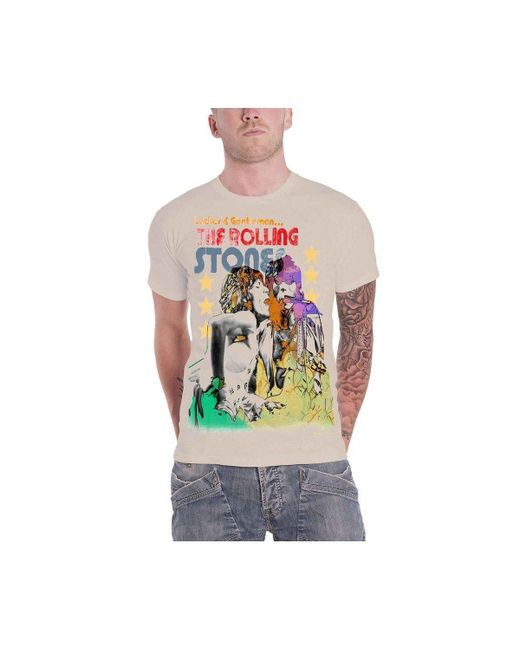 The Rolling Stones Multicolor Mick & Keith Stars Watercolour T-shirt for men
