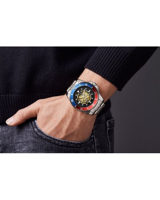 Anthony James Metallic Hand Assembled Limited Edition Skeleton Sports Automatic Watch for men