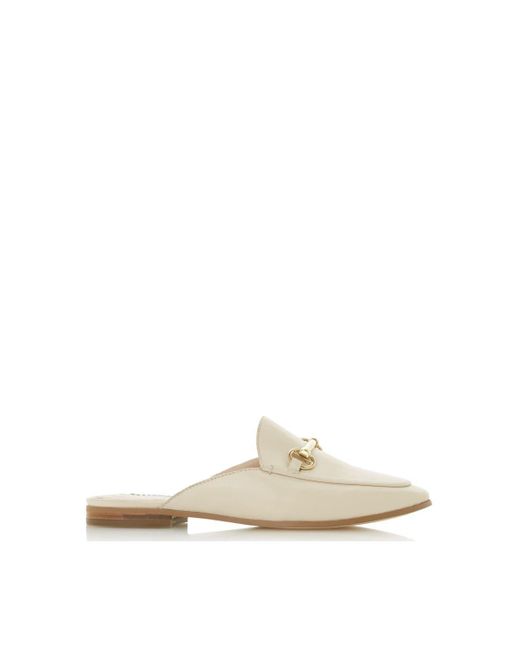 Dune White 'geenee' Suede Loafers