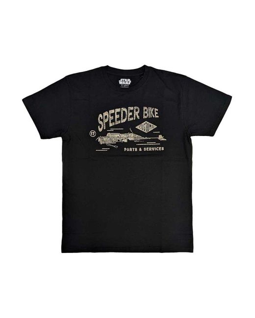 Star Wars Black Speeder Bike T-shirt for men