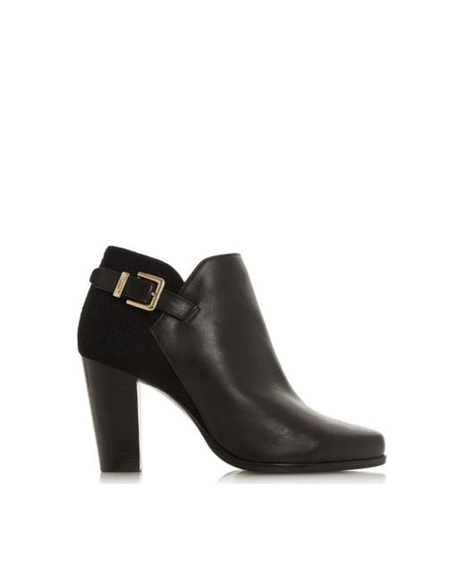 Dune Black Wide Fit 'wf Oleria' Leather Ankle Boots