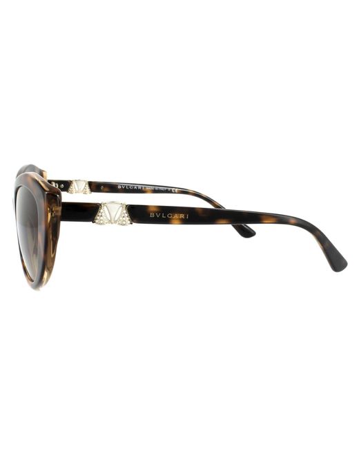 BVLGARI Cat Eye Havana Brown Gradient Sunglasses