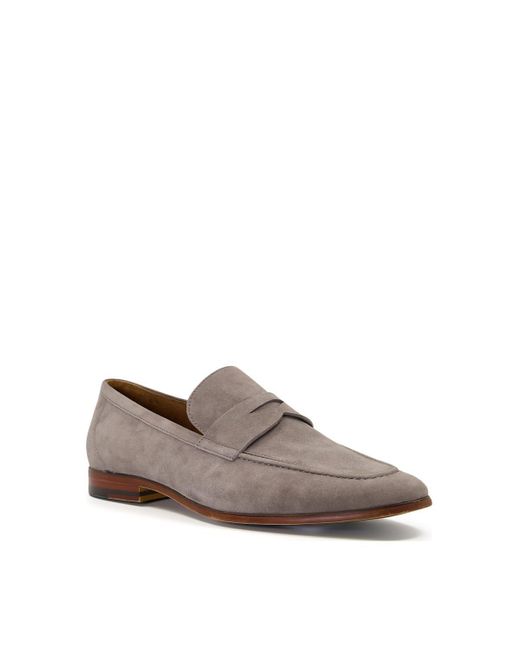 Dune Gray 'silas' Suede Loafers for men