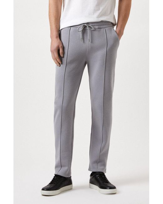 Burton Gray Grey Pipe Detailing Jersey Trouser for men
