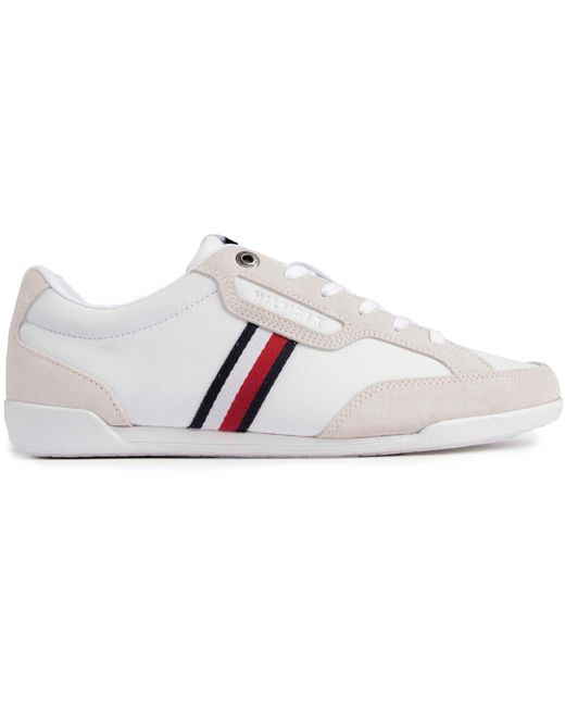 Tommy Hilfiger Gray Core Corporate Leather Trainers for men