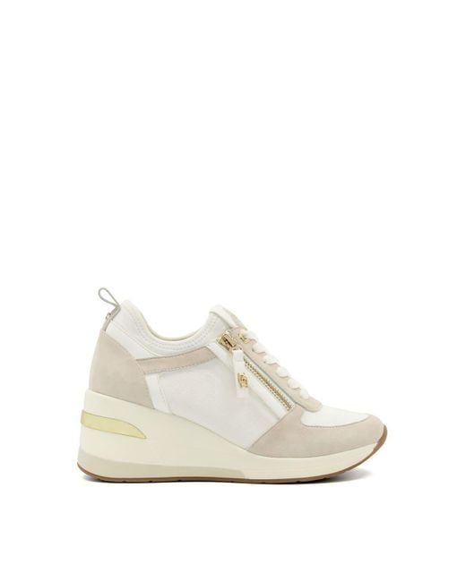 Dune White 'eilin' Leather Trainers