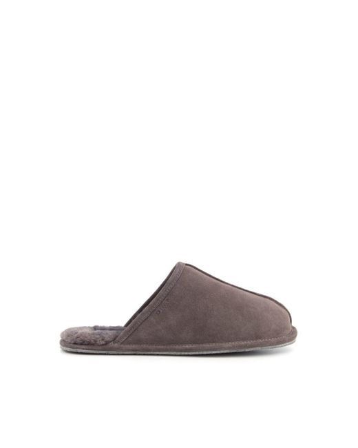 Dune Brown 'forage' Suede Slippers for men