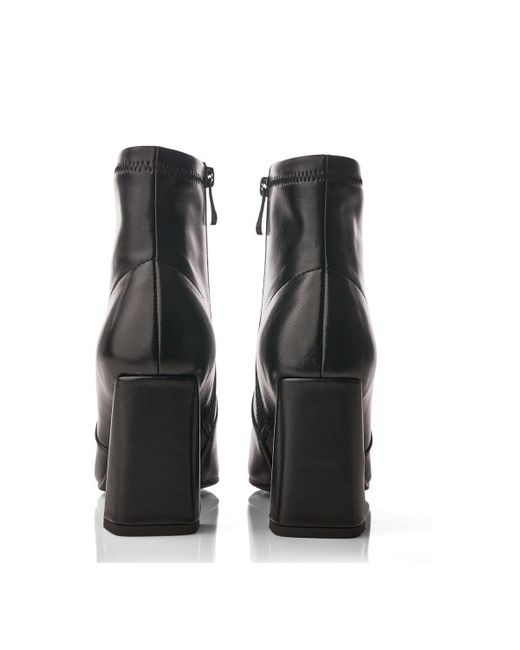 Moda In Pelle Black 'lemmie' Porvair Heeled Boots