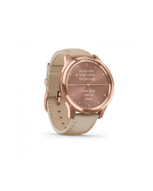 Garmin Pink Vivomove Luxe Stainless Steel Hybrid Watch - 010-02241-01