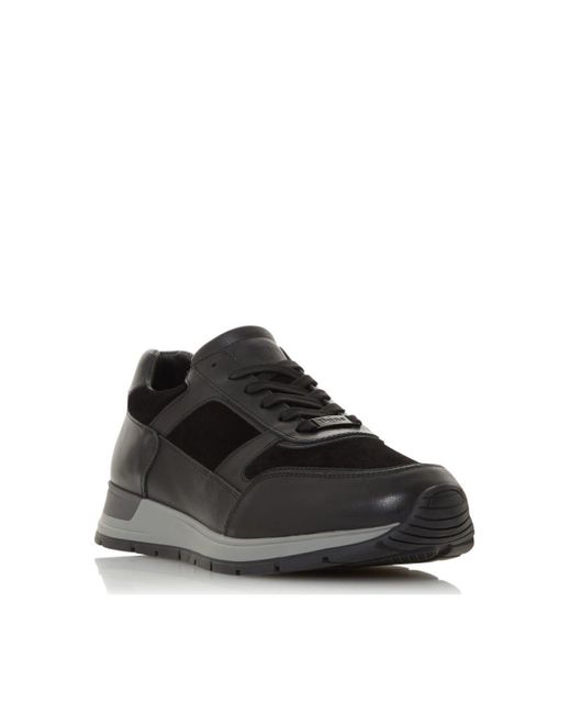 Dune Black 'transformm' Leather Trainers for men